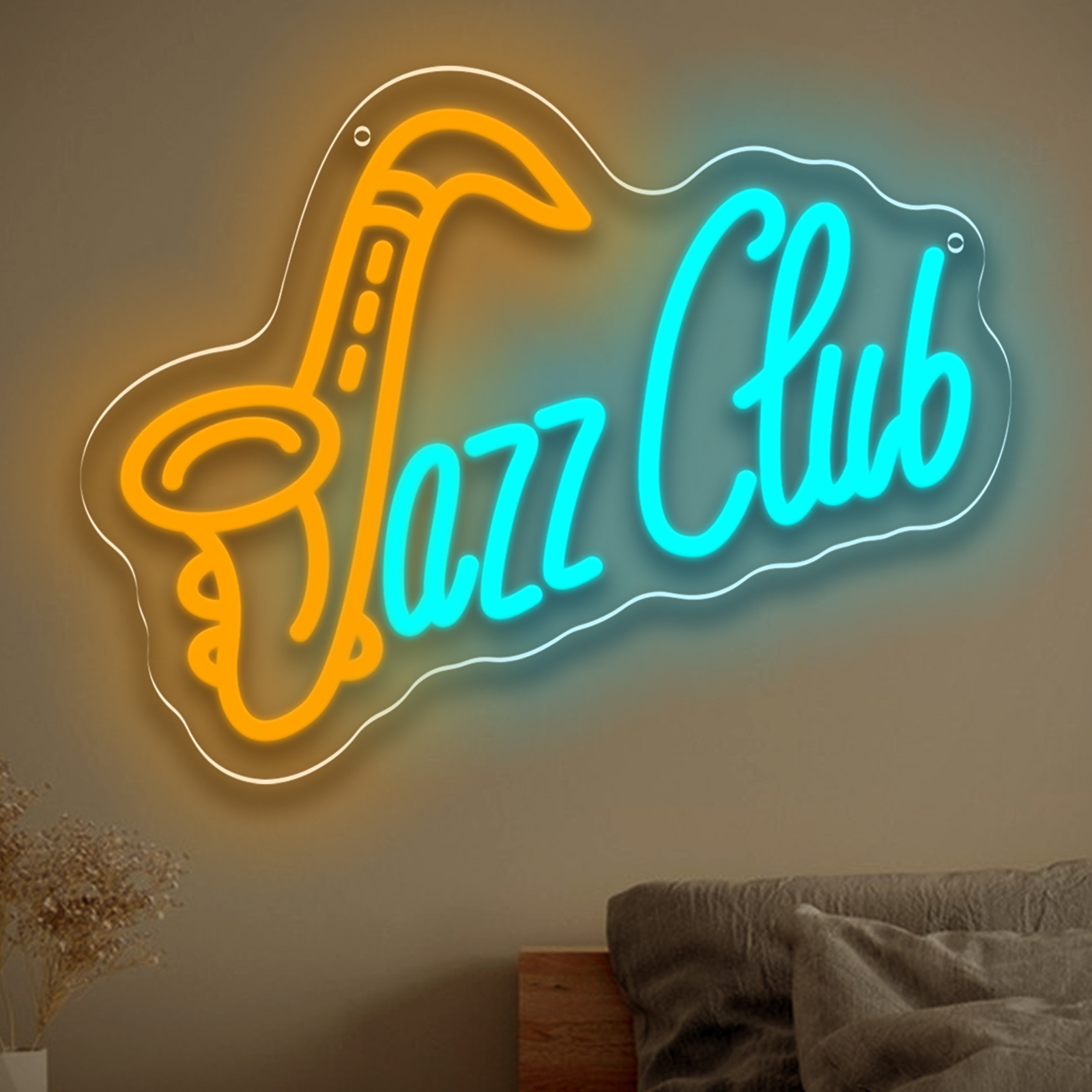 Musical Instrument Image - Caz Kulübü LED Neon Tabela Saksafon