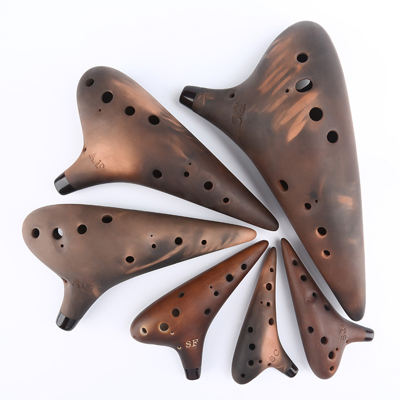 Musical Instrument Qin - Mor Kil Seramik Okaryna AC/SF/SG/SC/AF/AG/BC Tonları