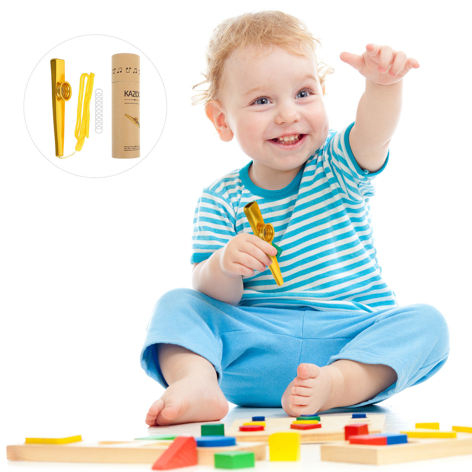Musical Instrument Kazoo - 1 Set Metal Kazoo Kompakt Hafif