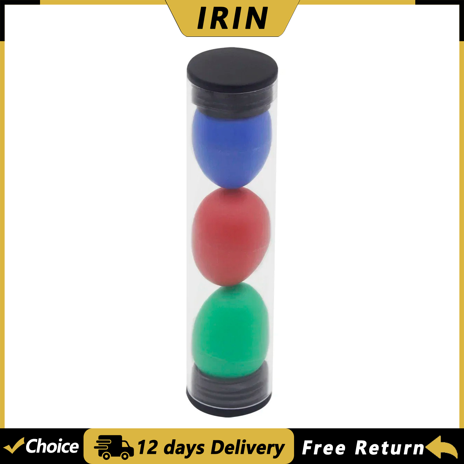 Musical Instrument Maraca - IRIN 3 Adet Kum Yumurta Renkli