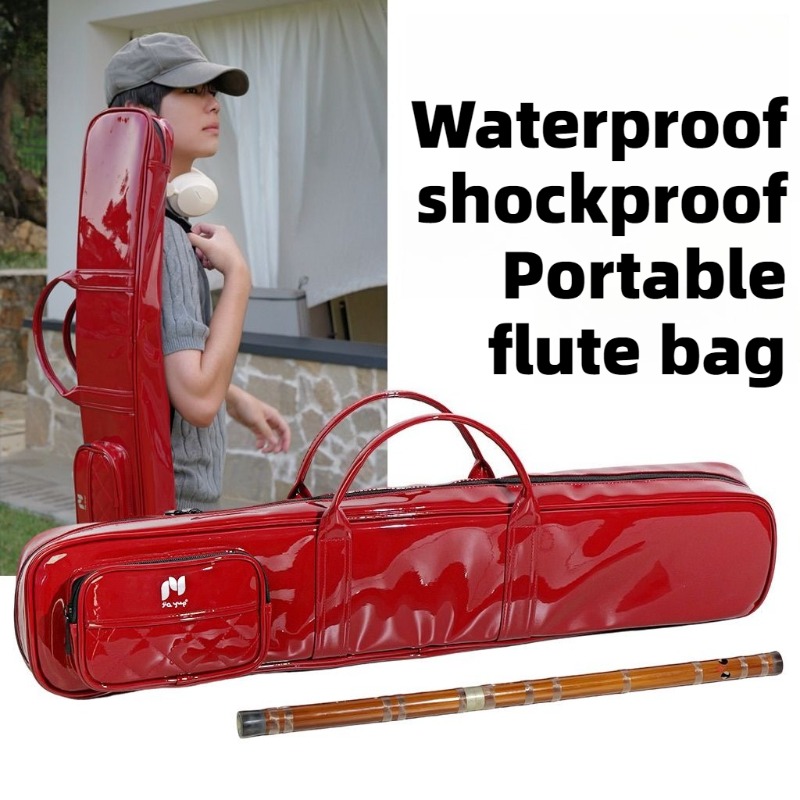 Musical Instrument Flute - Lake Kaplamalı Bambu Flüt Çantası Su