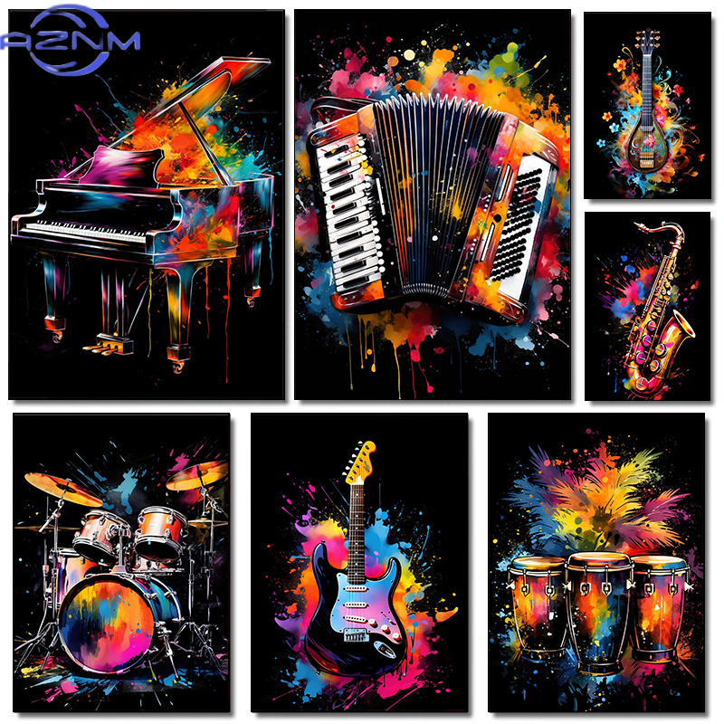 Picture Of Musical Instrument - Klasik Moda Aletleri Piyano Gitar Müzik