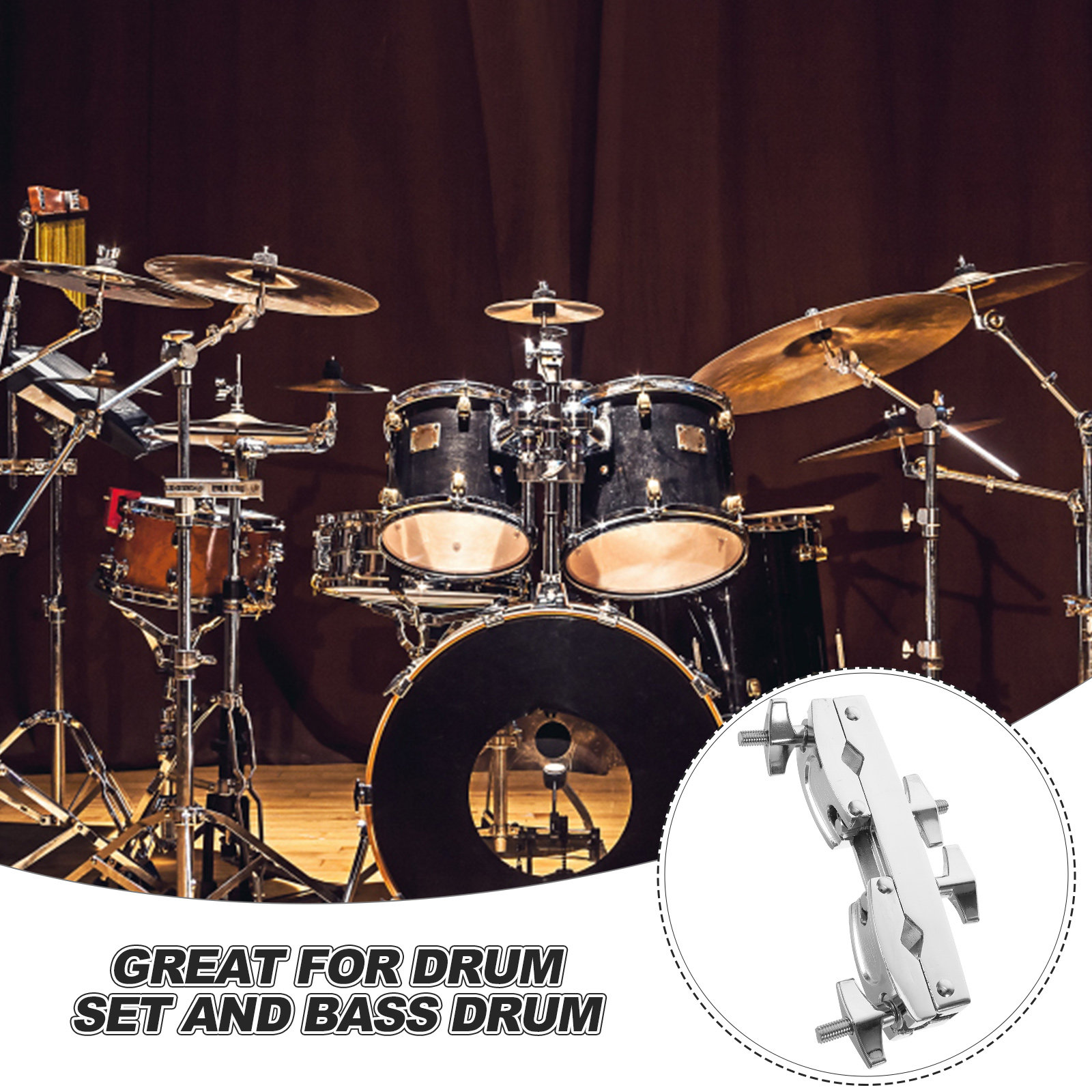 Musical Instrument Set - Davul Seti Cowbell Tutucu Premium Bas