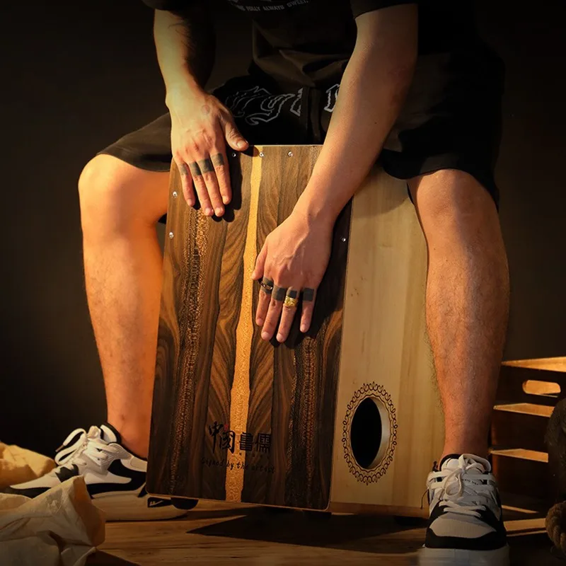 Musical Instrument Cajon - Masif Ahşap Cajon Kutusu Davul Profesyonel