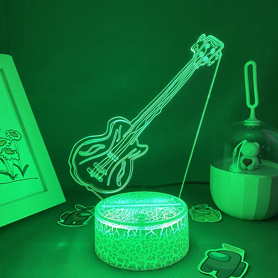 Gitar 3D İllüzyon LED Gece Lam - Musical Instrument No Touch incelemesi ve fiyatı