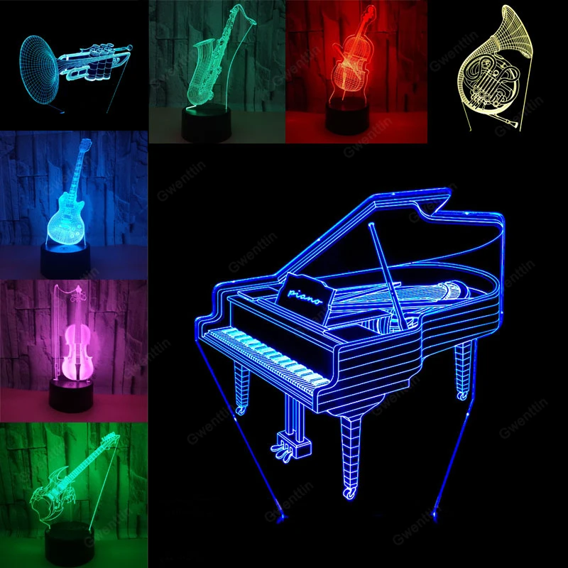 3D Illusion Led gece ışığı USB - Musical Instrument No Touch incelemesi ve fiyatı