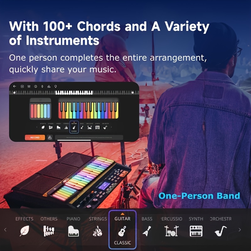 Şık LED Işıklı PopuPiano Akıll - Musical Instrument Qin incelemesi ve fiyatı